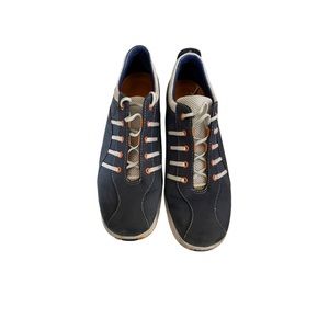 Cole Haan Walking Shoe/ sporty shoe size 9 1/2  navy/orange like new